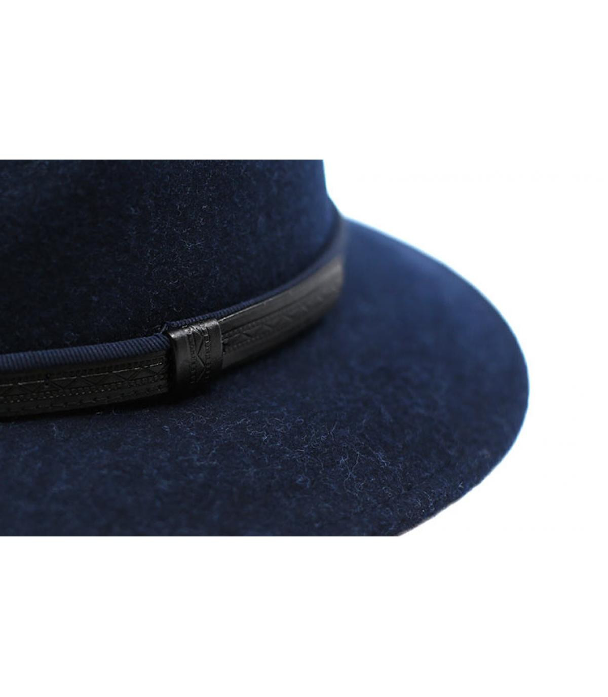 fedora lana blu navy